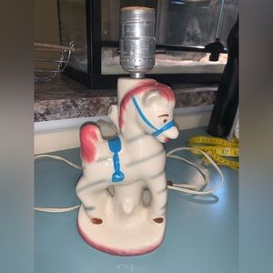 Vintage Mid-Century Zebra Lamp